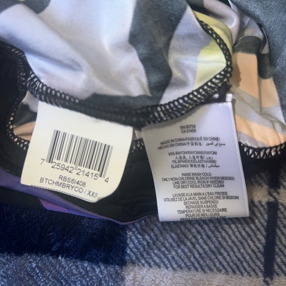 Y2k BCBGMaxAzria Abstract Geometric Tunic in Purple, Yellow & Green - Picture 8 of 10